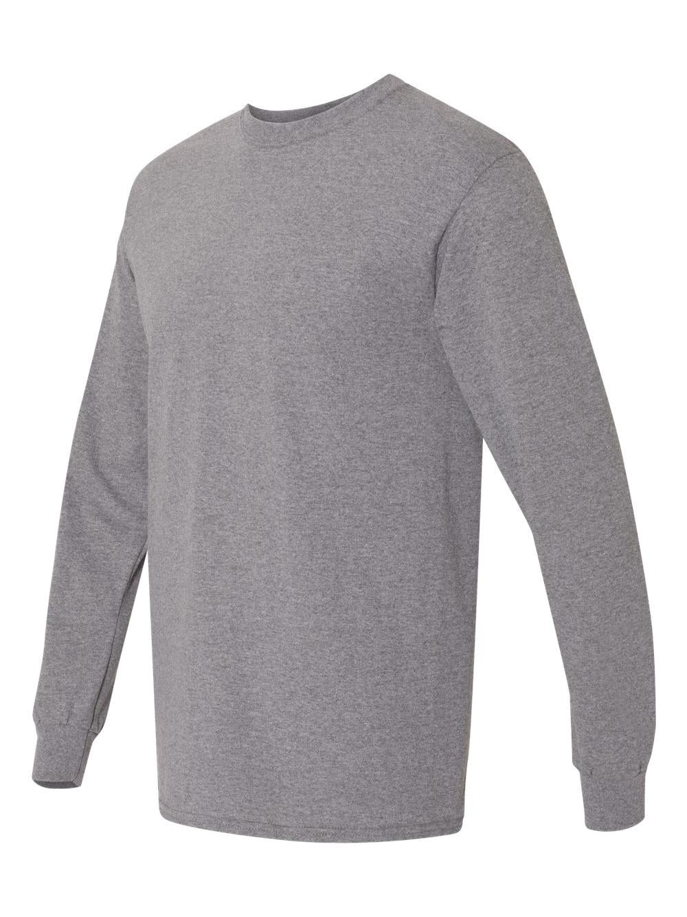 Black Gildan Mens 5.5 oz XXX-Large 50/50 Long-Sleeve T-Shirt 