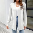 thumbnail image 4 of Nestiefly Lightweight Cardigan for Women 2026 Long Sleeve Open Front Casual Cardigans with Pockets White S, 4 of 5