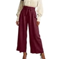 thumbnail image 3 of jiaxiM Womans Dress Pants High Waist Palazzo Capri Pants for Women Drawstring Lightweight Womens Trousers Lounge Pants Women for Summer, 3 of 6