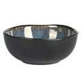 thumbnail image 6 of Gibson Soho Lounge Nardini 12 Piece (Service for 4) Plates and Bowls Reactive Glaze Dishes Stoneware Ceramic Dinnerware Set - Black and Blue, 6 of 11