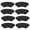 Black-8pcs, variant on Suede Heel Cushion Pads, Anti Slip Anti Blister Shoe Heel Liners, 8pcs, Thin & Thick 2 Options