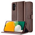 thumbnail image 1 of ELEHOLD Leather Wallet Case for Samsung Galaxy A14 5G with Card Slots Kickstand Magnetic Clasp Anti-Scratch Shockproof Case for Samsung A14 5G, Brown, 1 of 7
