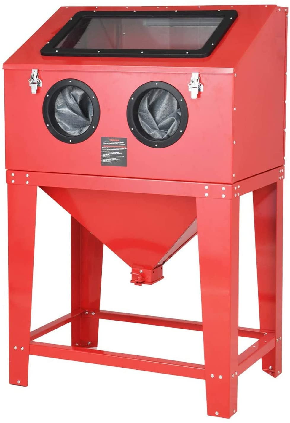 Oarlike Floor Abrasive Blast 90 Gallon With Glass Viewing Windows For Rust Grime Paint