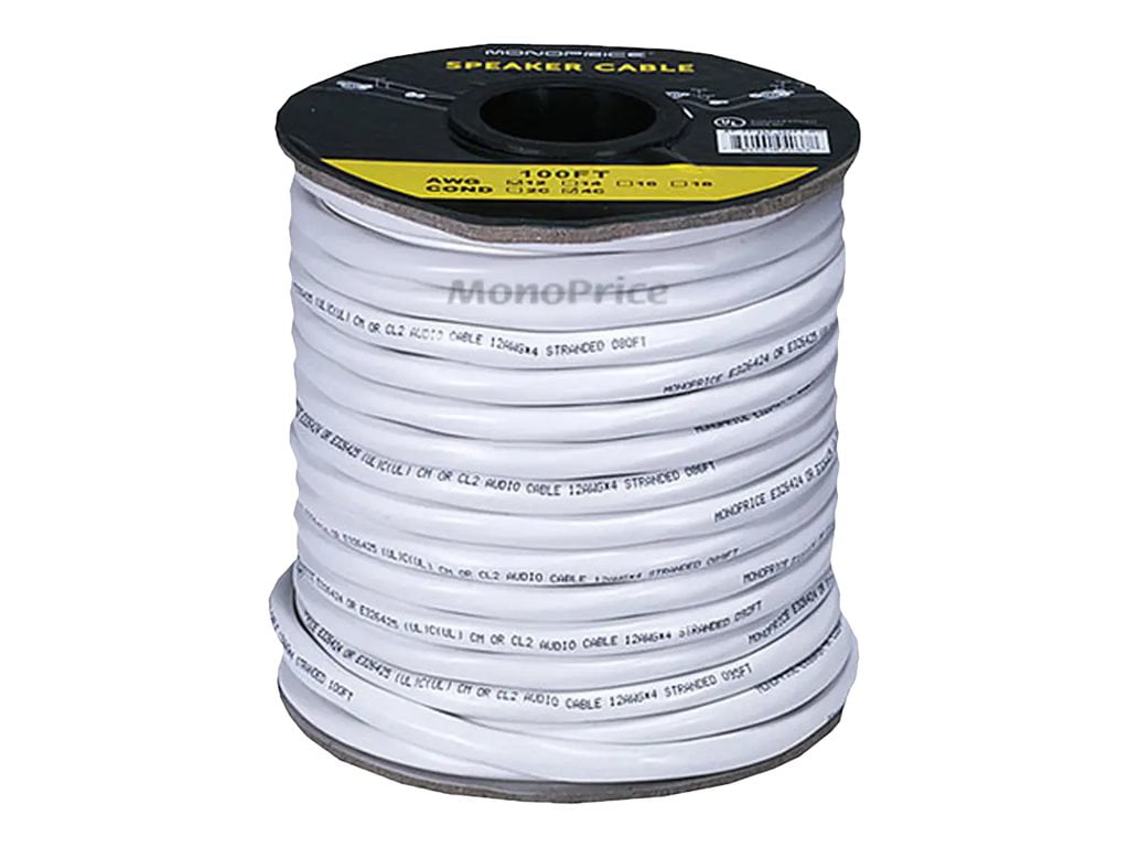 Monoprice Access Series - Bulk speaker cable - 100 ft - white
