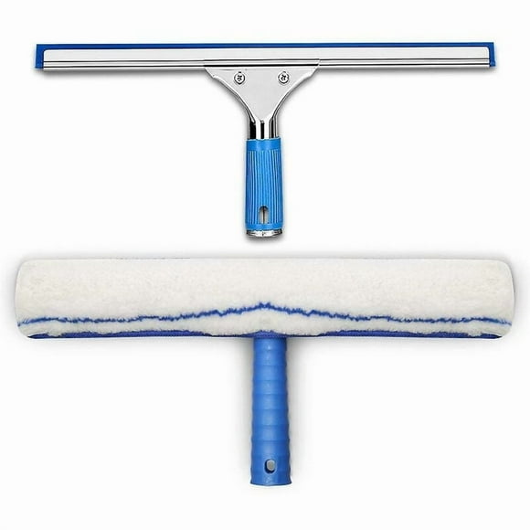 Window cleaning kit with squeegee and microfiber cloth 35cm aquablade