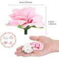 thumbnail image 2 of Naler 50 Pcs 1.6" White and Pink Stemless Fake Silk Roses,Bulk Artificial Flowers Heads for Wedding Bouquets Home Party Decors, 2 of 7