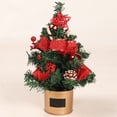 thumbnail image 2 of Adorno de Planta Artificial Injueey Mini Árbol de Navidad Rojo, 2 of 6