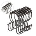 thumbnail image 2 of Gancho para cortina de ducha Gardenne, 12 unidades, doble gancho, buen equilibrio, gran capacidad de carga, anillos deslizantes suaves., 2 of 8