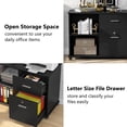 thumbnail image 6 of Tribesigns 2-Drawer File Cabinet, Mobile Lateral Filing Cabinet with Lock and Wheels, Storage Cabinet Pinter Stand with 2 Open Shelves for Home Office, 6 of 7