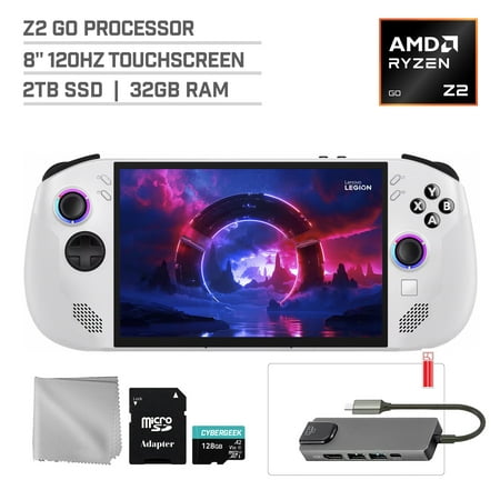 Lenovo Legion Go S 2TB SSD Gaming Handheld 8-inch Touchscreen 120Hz WUXGA AMD Ryzen Z2 Go CPU, Mytrix Hub, 128GB MicroSD Card, 4 Accessories: 5 in 1 Bundle