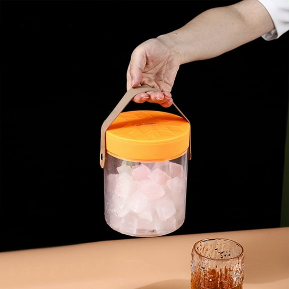 SuoKom Ice Bucket with Ice Tray, Portable Transparent Basket, Ice Bucket for Fruit Storage, for Fruit and Drinking