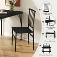 thumbnail image 5 of Dining Table Set for 4 with 1.6" Thick Tabletop, 5-Piece Kitchen Table Set, Space-Saving Rectangular Dining Room Kitchen Table Chair Set for Small Space,Dinette,Apartment,Rustic Black, 5 of 9