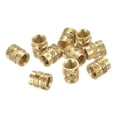thumbnail image 1 of Uxcell Knurled Insert Nut M5 x 8mm L x 7mm OD Female Thread Brass Embedding Nut 60 Pack, 1 of 5