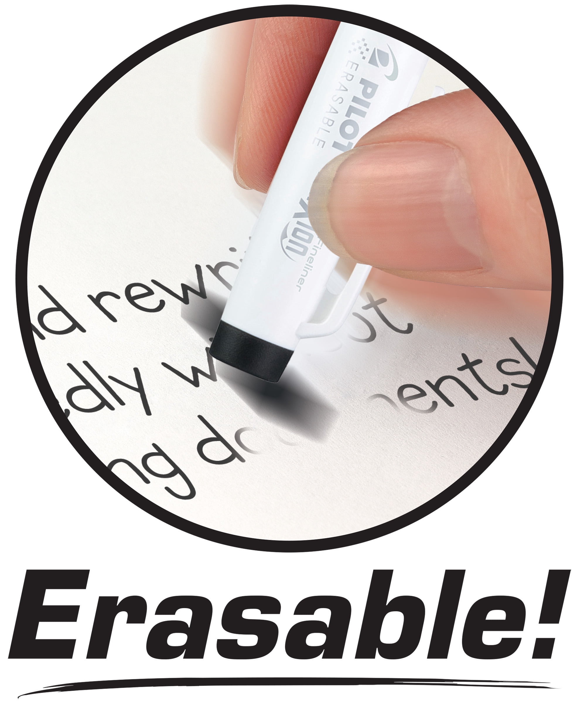 Pilot FriXion Erasable Fineliner Point Markers with Reusable Tub, 36 Count