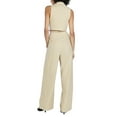 thumbnail image 3 of Bar III Women's Nicole Williams English Wide-Leg Pants Beige Khaki Size 6, 3 of 5