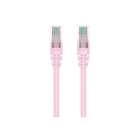 Belkin High Performance - Patch cable - RJ-45 (M) to RJ-45 (M) - 1.2 m - UTP - CAT 6 - molded, snagless - pink - for Omniview SMB 1x16, SMB 1x8; OmniView SMB CAT5 KVM Switch
