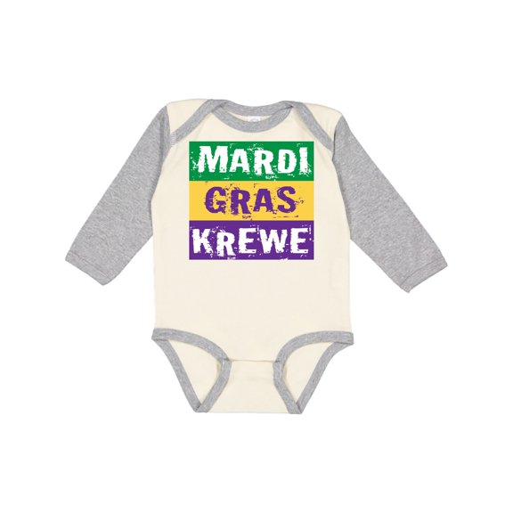 Inktastic Mardi Gras Krewe Parade Boys or Girls Long Sleeve Baby Bodysuit