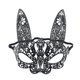 thumbnail image 1 of Rhinestone Mask Venetian Mask Rabbit Mask Half Face Animal Mask Cosplay Costume Accessory for Halloween Carnival Masquerade (Black), 1 of 3