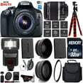thumbnail image 1 of Canon EOS Rebel DSLR Camera 18-55mm is II Lens + Flash + UV FLD CPL Filter Kit + Wide Angle & Telephoto Lens + Camera Case + Tripod + Card Reader - Intl Model, 1 of 6