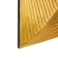 thumbnail image 4 of DecMode Gold Wood Carved Radial Geometric Wall Decor, 4 of 9