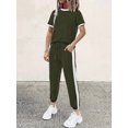 thumbnail image 4 of FreshPretty Womens 2 Piece Outfits Summer Tracksuit Sets Short Sleeve Tops Travel Long Pants Jogger Lounge Set, 4 of 8