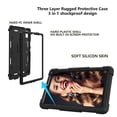 thumbnail image 3 of SOATUTO Case for Moxee 8" Tablet 2 Case For Moxee 8 inch 2022 Model (MT-T8B22) Tablet Shockproof Rugged Hybrid Kids Friendly Cover Built-in Kickstand Shoulder Strap Protective Case - Black+Black, 3 of 8