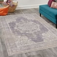 thumbnail image 2 of Bohemian Decorative Rug, Mandala Ornament in Grungy Style Abstract Vintage Style Jumble Cultural, Quality Carpet for Bedroom Dorm and Living Room, 6 Sizes, Ceil Blue Taupe Grey, by Ambesonne, 2 of 4
