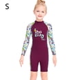 thumbnail image 2 of Buceo vela niños traje traje de baño traje de baño niños traje de baño retroceso cremallera cremallera ropa traje de baño para nadar buceo snorkeling púrpura s kenally OD003662-01, 2 of 7
