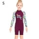 thumbnail image 2 of Buceo vela niños traje traje de baño traje de baño niños traje de baño retroceso cremallera cremallera ropa traje de baño para nadar buceo snorkeling púrpura s Advancent OD003662-01, 2 of 7