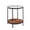 Black, variant on Gexpusm 20-inch Double-layer Round Side Table Glass Desktop Modern Simple Retro Living Room-gold
