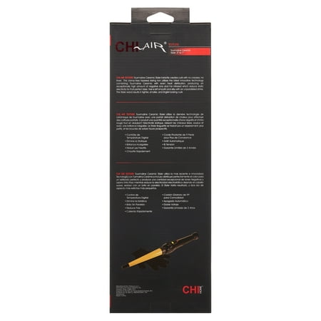 CHI Air Tourmaline Ceramic 1/2 - 1" Hair Curling Styler Wand, Onyx Black