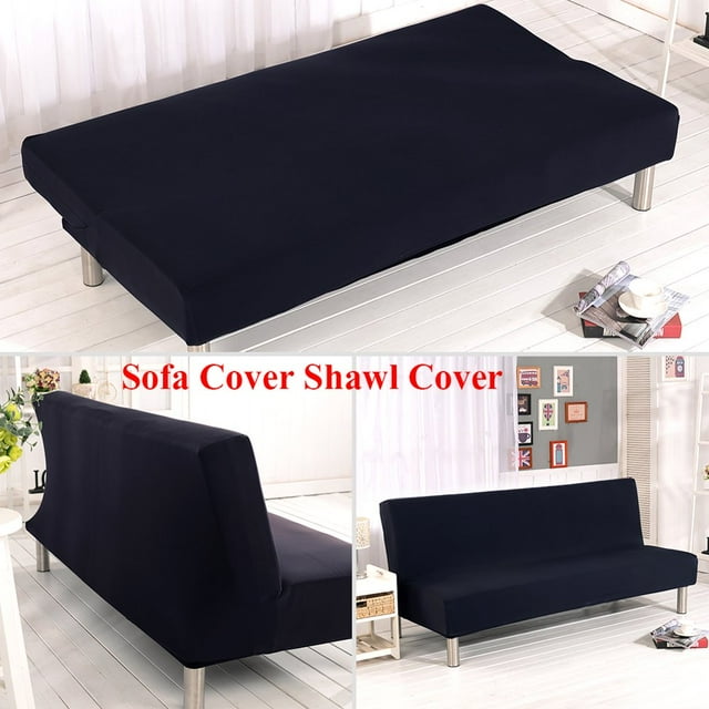 2024 Futon Slipcover Armless Sofa Covers Stretch Sofa Bed Slipcover Protector Elastic (Light Gray Animal)