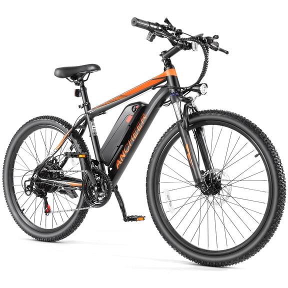 26" Electric Bike, 500W Electric Bike for Adults Max19.8Mph Electric Mountain Bicycle, Lockable Suspension Fork, 374.4Wh 48V Battery UL2849 Certified, 7-Speed Commuter E-Bikes