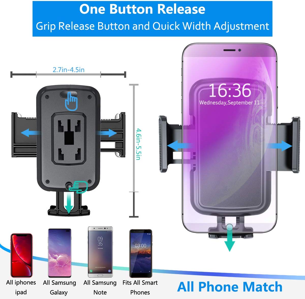 Cshidworld Car Cup Holder Phone Mount with Flexible Neck photo 6