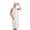 White, variant on Womens Bathrobe Summer Solid Color Waffle Textured Sleeveless Button Front Home Comfy Regular Wear Robe with Side Pockets