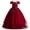 Red, variant on KAWELL Girl's Ball Dress Lace Embroidered Tulle Flower Princess Party Beauty Dress