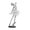 B, variant on Resin Ballet Girl Figurine,Modern Ballerina Dancer Statue with Feather Skirt,Gold Silver Metal Line Art Ornament,Cute Desktop Accessories Room Office Bookshelf