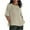 Beige, variant on Uaswgudfs Women's Lightweight Blouse with Draped Front & Side Slits - Casual Cotton Summer Top for Relaxed Style