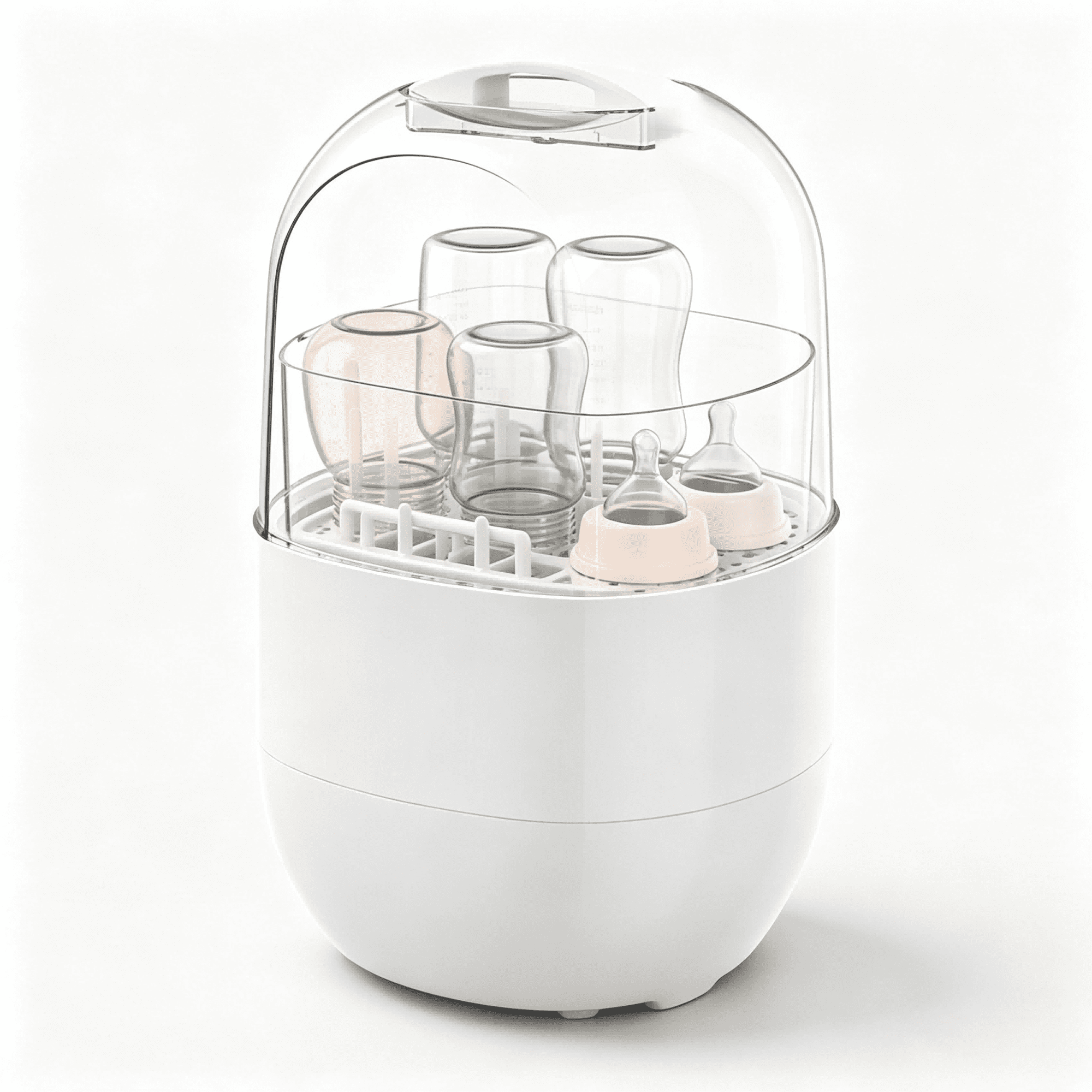 3-in-1 Baby Bottle Steam Cleaner and Dryer, Hot Air Drying, Storage Mode, Digital Control for Home Use