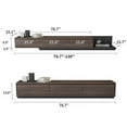 thumbnail image 3 of Extendable 118" Modern TV Stand with 3 Spacious Drawers, Adjustable Length Media Console for Living Room Walnut/Dark Gray, 3 of 5