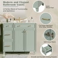 thumbnail image 4 of Euroco 36" Bathroom Vanity with Ceramic Sink, Standard and Double-Layer Drawers, Soft Close Doors, Adjustable Shelves, Modern Storage Cabinet for Small and Medium Bathrooms, 4 of 9