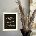 thumbnail image 2 of Designs ByLITA Coffee Till Cocktails, 11 x 14 Wooden Wall Print (Framed) | Funny Coffee Home & Office Decor, 2 of 7