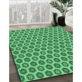 thumbnail image 3 of Ahgly Company Machine Washable Indoor Round Transitional Lime Mint Green Area Rugs, 5' Round, 3 of 7