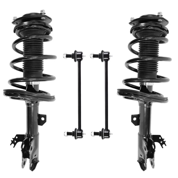 Detroit Axle - Front Struts Sway Bars for 2013-2018 Toyota Avalon, 2 Struts with Coil Springs   2 Sway Bar End Links, 2014 2015 2016 2017 Replacement