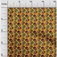 thumbnail image 1 of oneOone Rayon Mustard Yellow Fabric Skull Craft Projects Decor Fabric Printed By The Yard 56 Inch Wide, 1 of 1