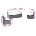 thumbnail image 4 of vidaXL 5 Piece Garden Sofa Set with Cushions Black Poly Rattan, 4 of 5