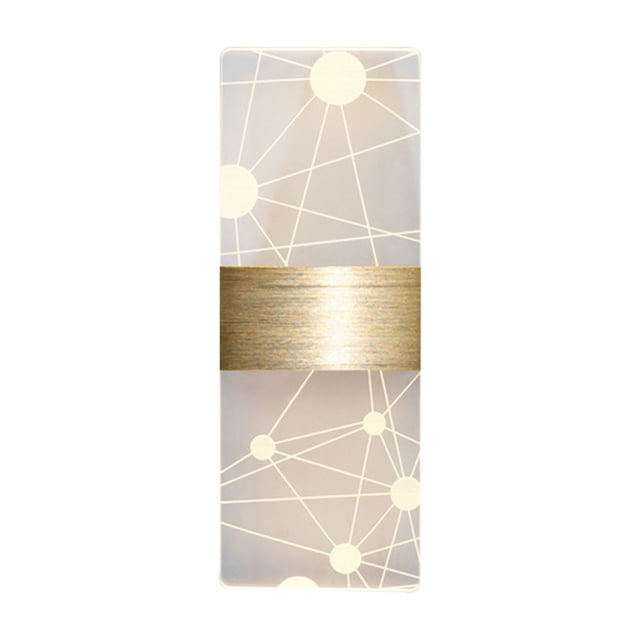 Birdeem Applique Murale Moderne Filaire en Acrylique Or LED Chaude Intérieur 27x10x5 cm