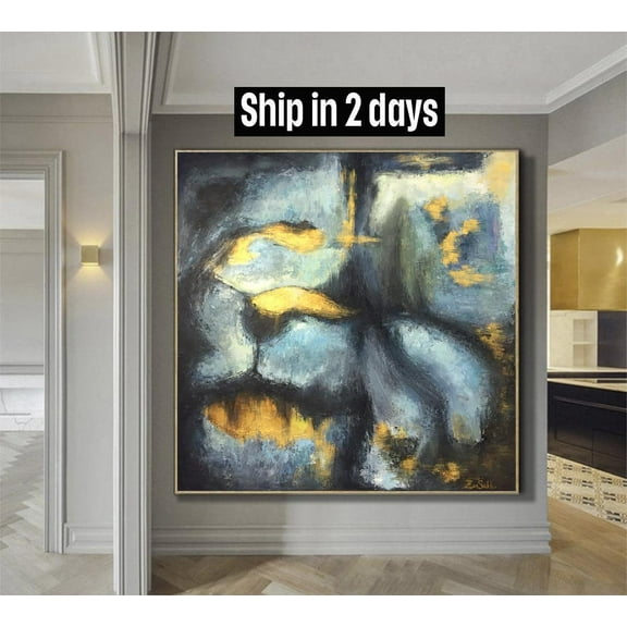 48х48" Original Abstract Painting Large Abstract Oil Paintings On Canvas