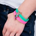 thumbnail image 4 of 4 Pcs Mermaid Charm Glitter Silicone Snap Bracelets for Girls - Cute Gifts for Tween Girl - Valentine's Day Gifts - Easter Basket Fillers for Kids, 4 of 10