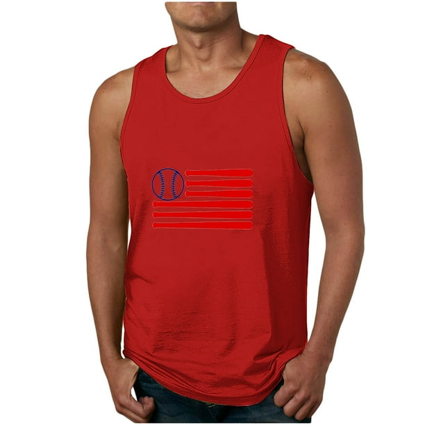 Tanques para Hombre de Verano Suelto Cuello Redondo de Algodón Poliéster Desgaste Casual, Camisa sin Mangas Deportivas de los Hombres para Diario Y Al Aire Libre